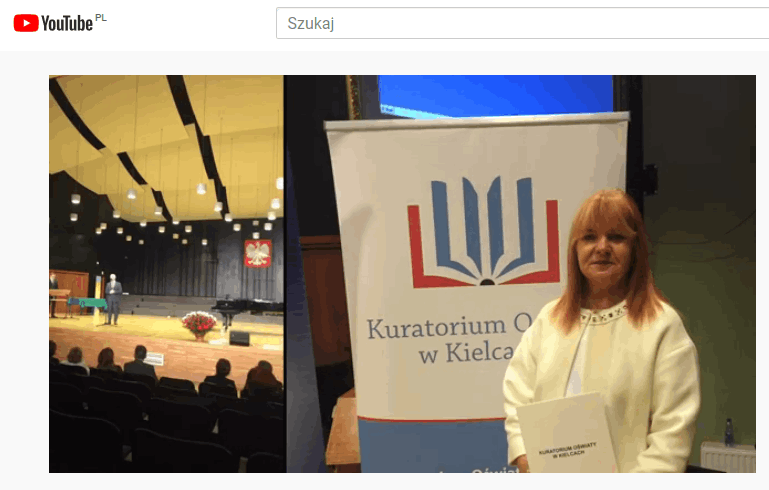 Pani  Dorota Kiliańska uhonorowana nagrodą Świętokrzyskiego Kuratora Oświaty w Kielcach